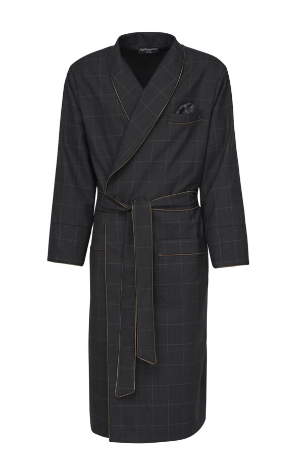 Morgenmantel in Braun Karo