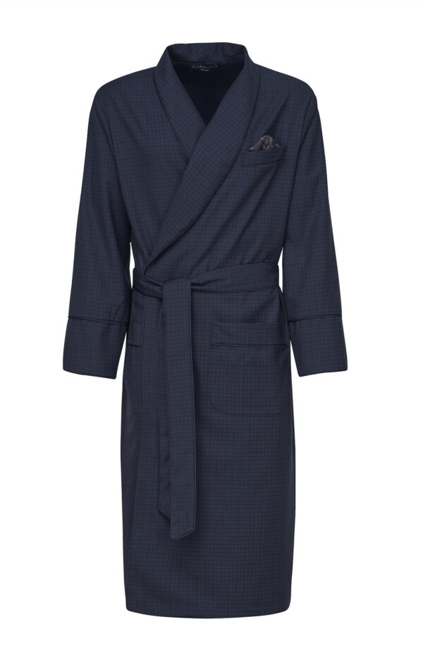 Morgenmantel in Navy Karo