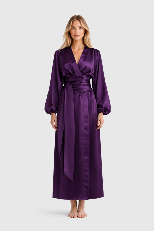 MyMorgenrock-ShinyStar-Morgenmantel-Seide-Damen-Purple-vo-nn