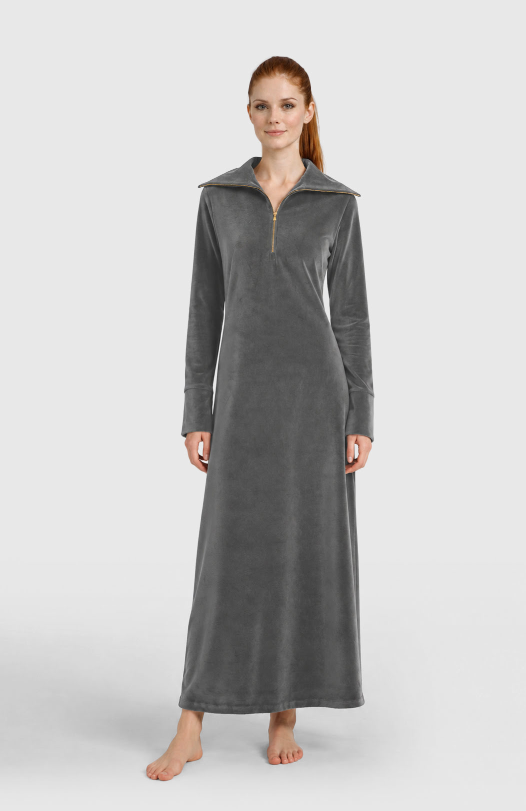 Zip Dress - Grey